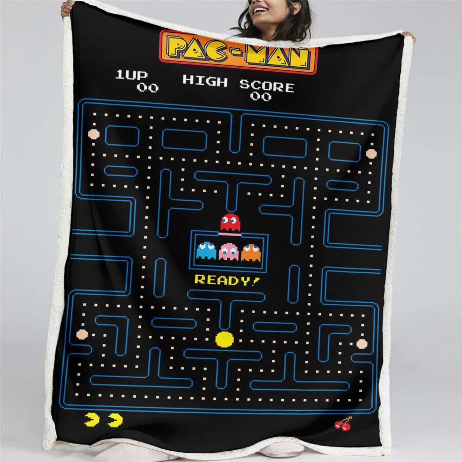 Pacman-Spielkarte 03 Decke - Fleecedecke