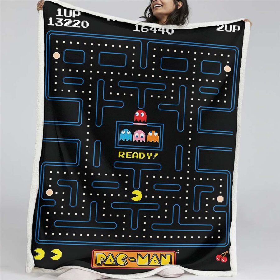 Pacman-Spielkarte 04 Decke - Fleecedecke