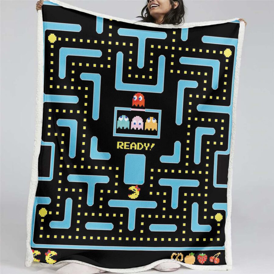 Pacman-Spielkarte 06 Decke - Fleecedecke