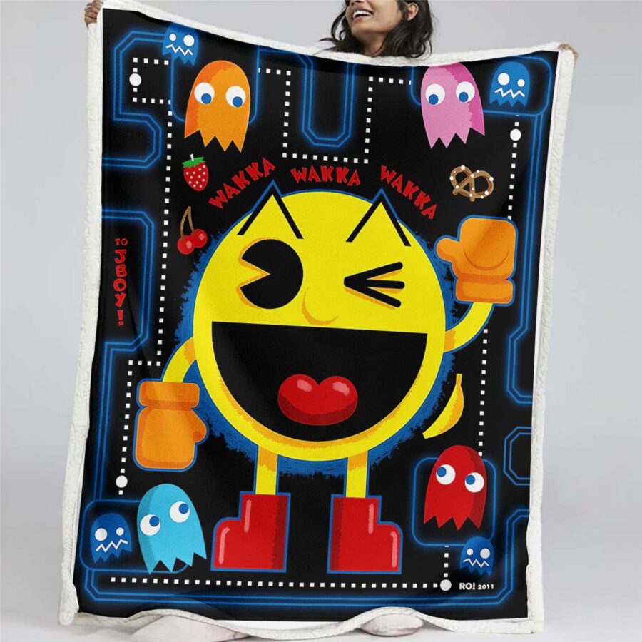 Pacman-Spielkarte 07 Decke - Fleecedecke