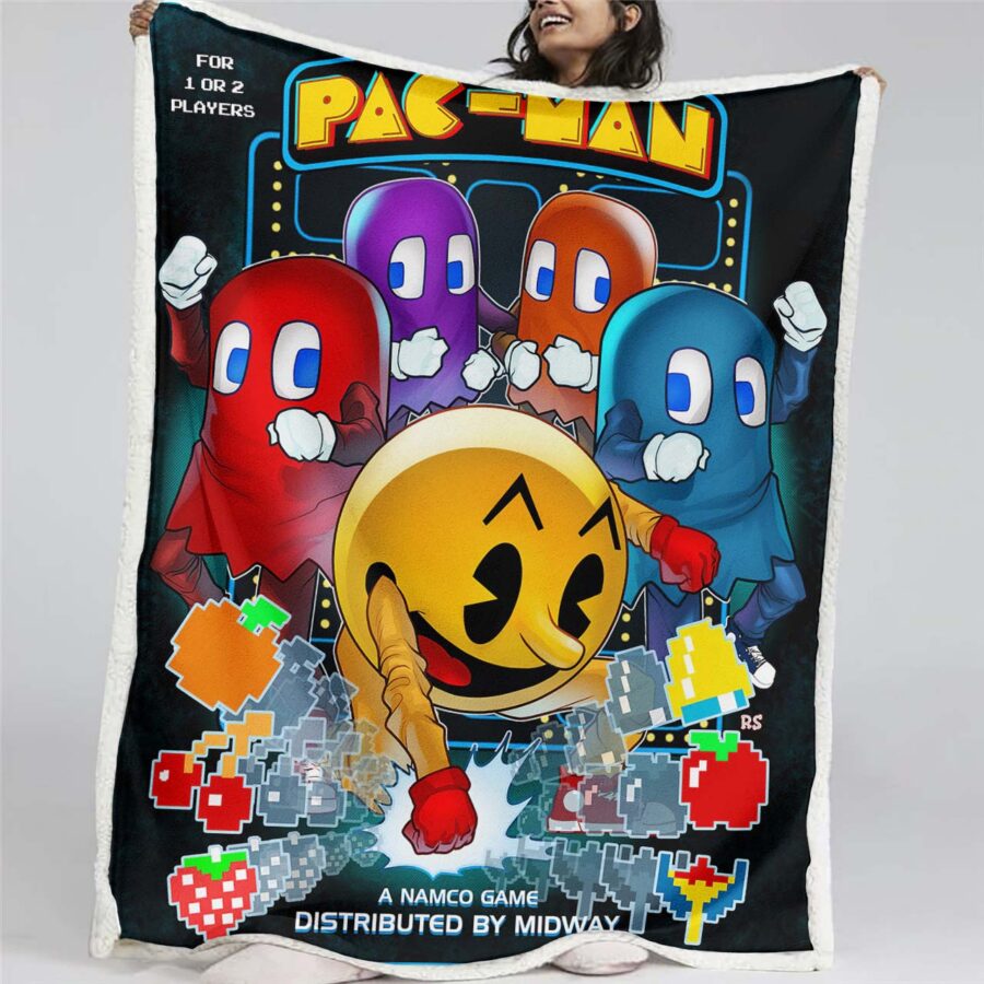 Pacman-Spielkarte 08 Decke - Fleecedecke