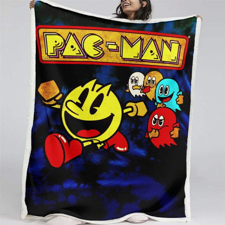 Pacman-Spielkarte 10 Decke - Fleecedecke