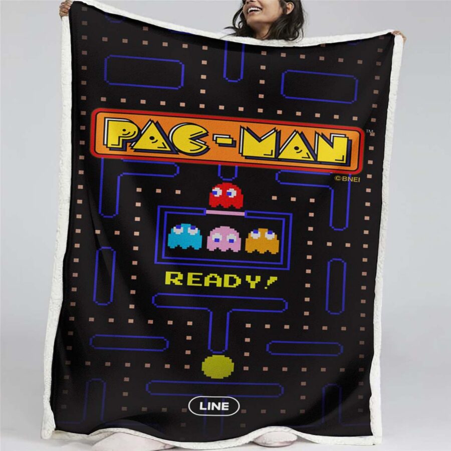 Pacman-Spielkarte 11 Decke - Fleecedecke