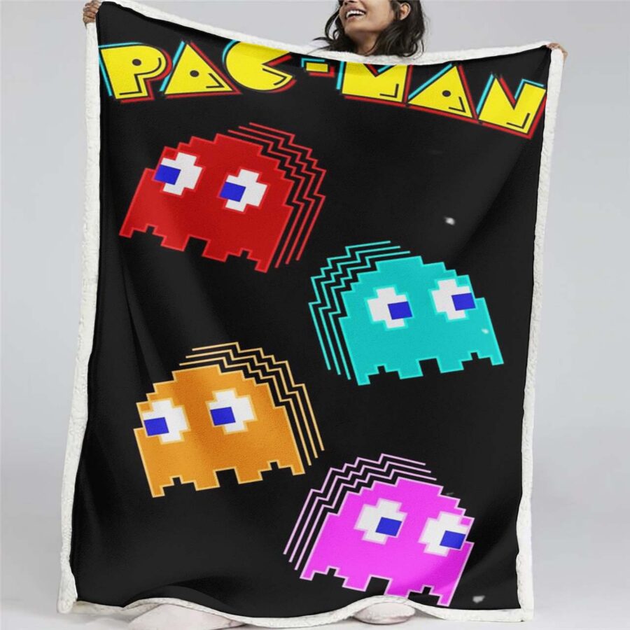 Pacman-Spielkarte 12 Decke - Fleecedecke
