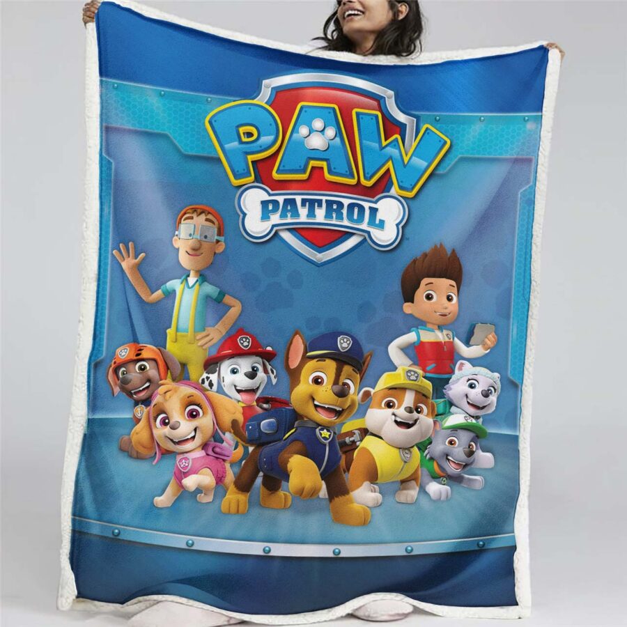 Paw Patrol Alle Charaktere Happy Face 01 Decke - Fleecedecke