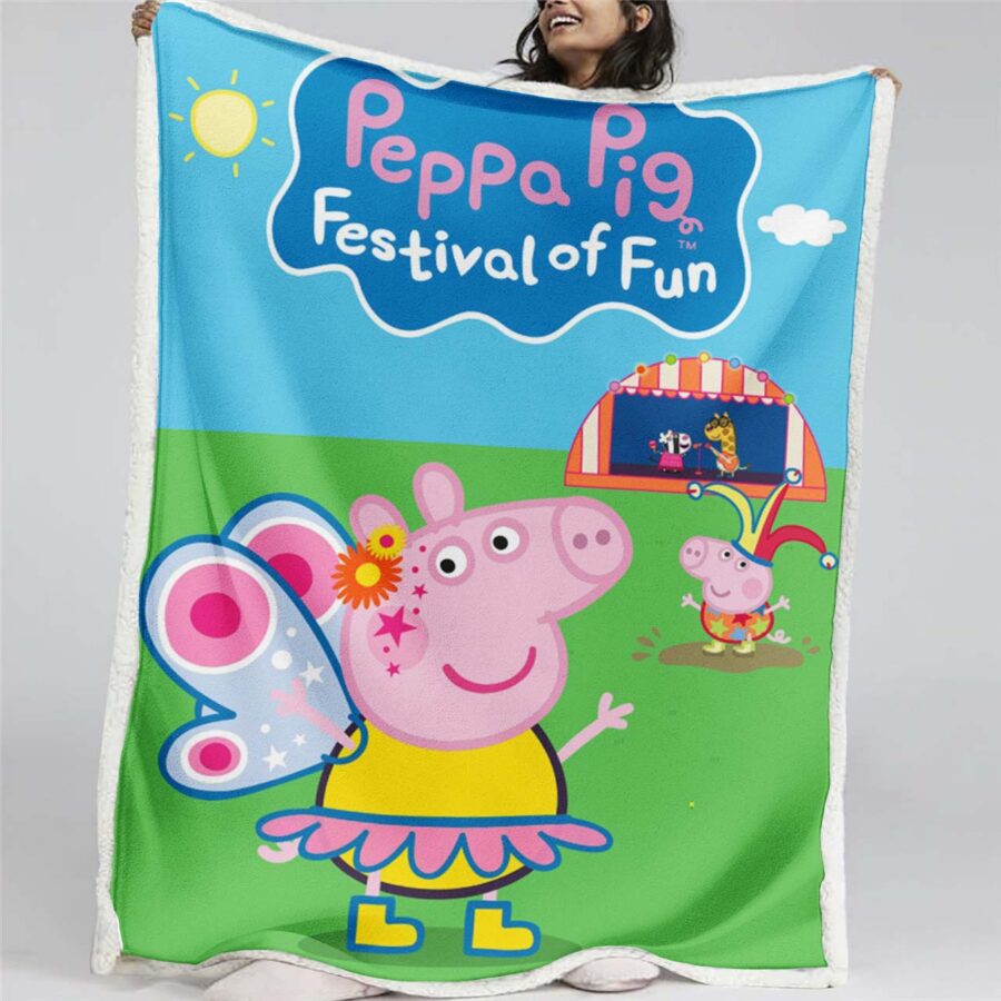 Peppa Pig – Das Spaßfestival Decke - Fleecedecke