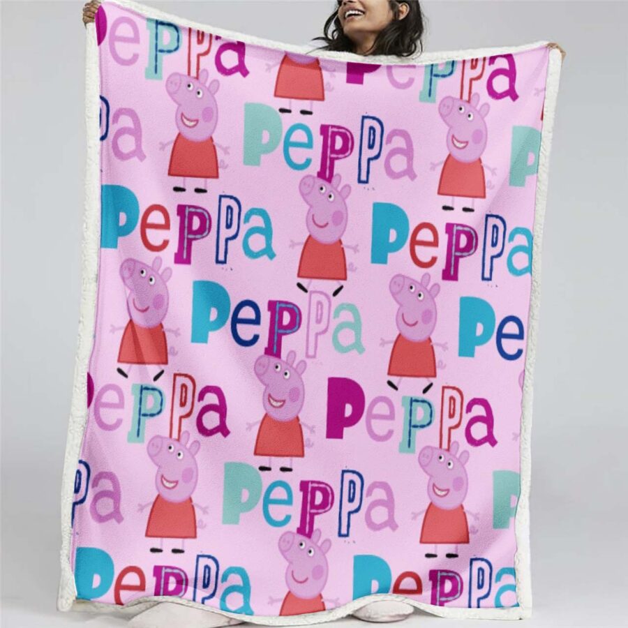 Peppa Wutz Rosa 03 Decke - Fleecedecke