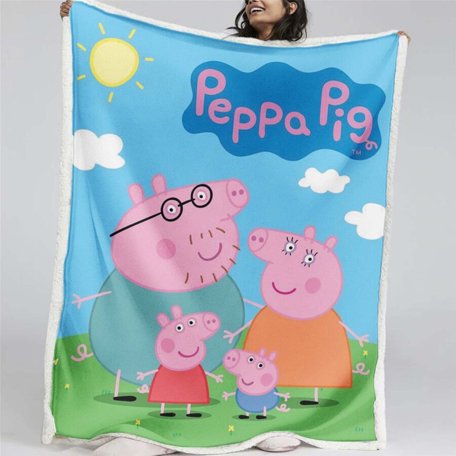 Peppa Wutz Rosa 05 Decke - Fleecedecke