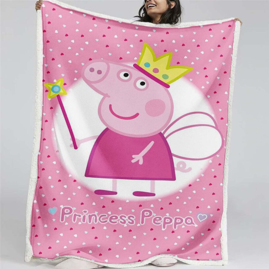 Peppa Pig Prinzessin Rosa 06 Decke - Fleecedecke