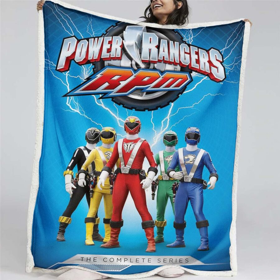 Power Rangers Alle Charaktere 02 Decke - Fleecedecke