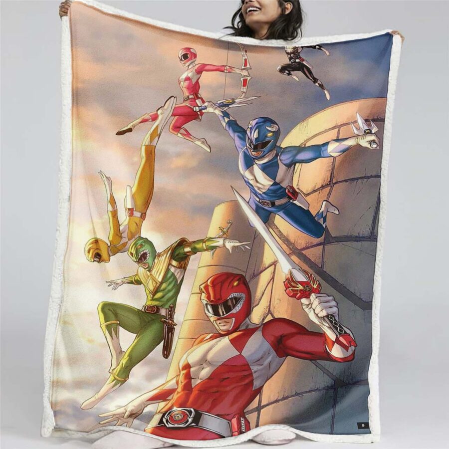 Power Rangers Alle Charaktere 18 Decke - Fleecedecke