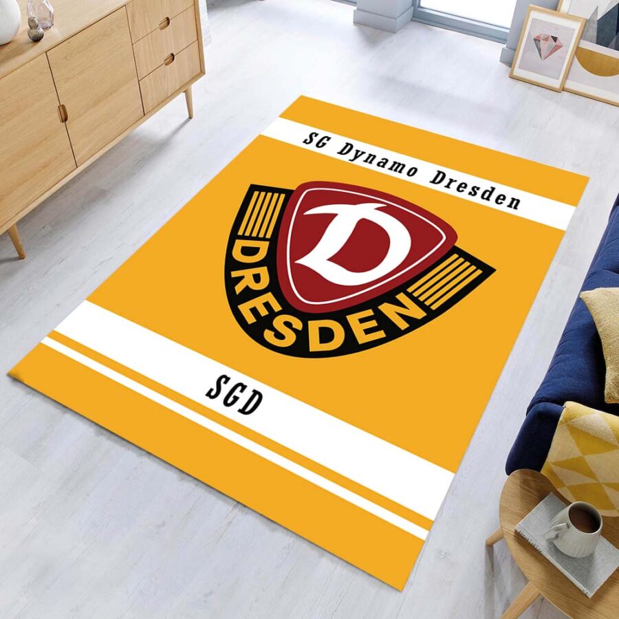 SG Dynamo Dresden gelber Hintergrund Stil 04 Teppich