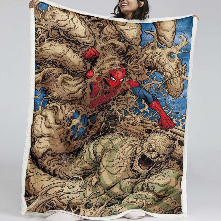 Spiderman und Sandman Decke - Fleecedecke