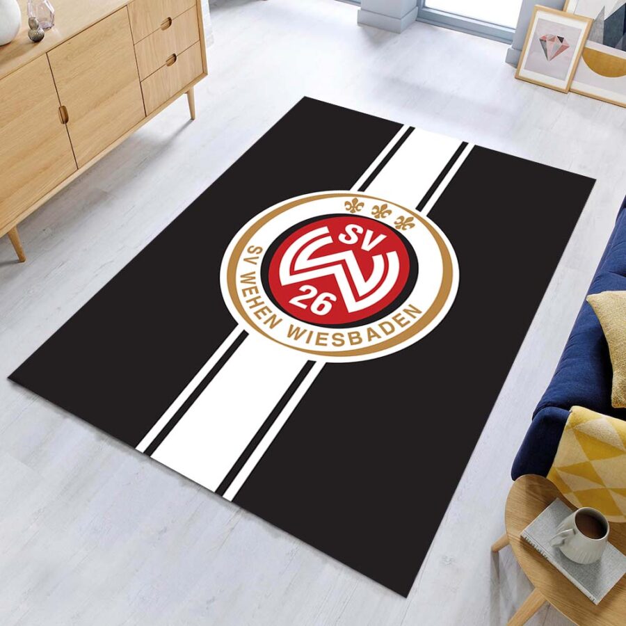 SV Wehen Wiesbaden schwarzer Hintergrund 03 Teppich