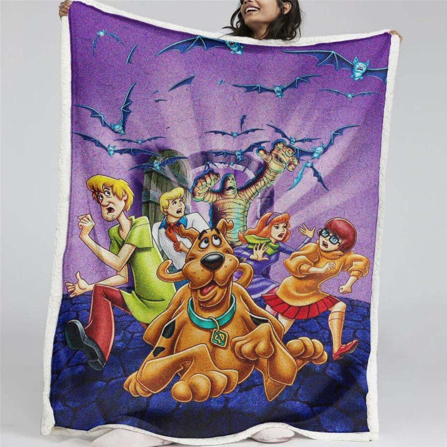 Scooby Doo - Alle Charaktere laufen Decke - Fleecedecke