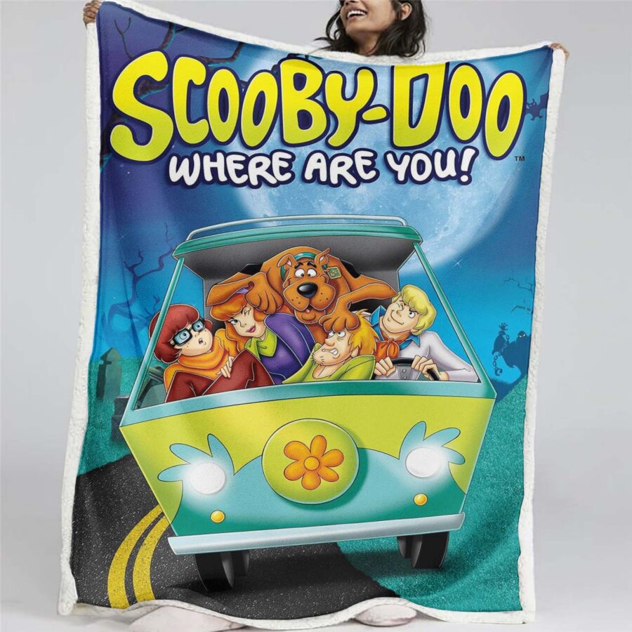 Scooby Doo Alle Charaktere im Auto Decke - Fleecedecke