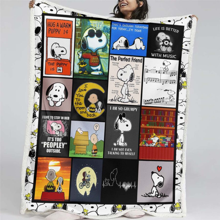 Snoopy Charaktere 01 Decke - Fleecedecke