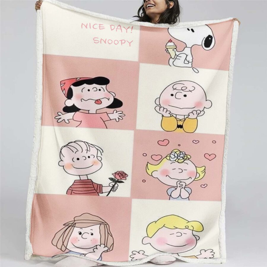 Snoopy Charaktere 03 Decke - Fleecedecke