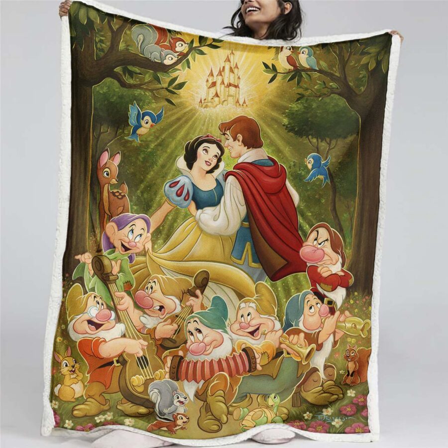 Schneewittchen, Fairy Tail und Prinz Decke - Fleecedecke