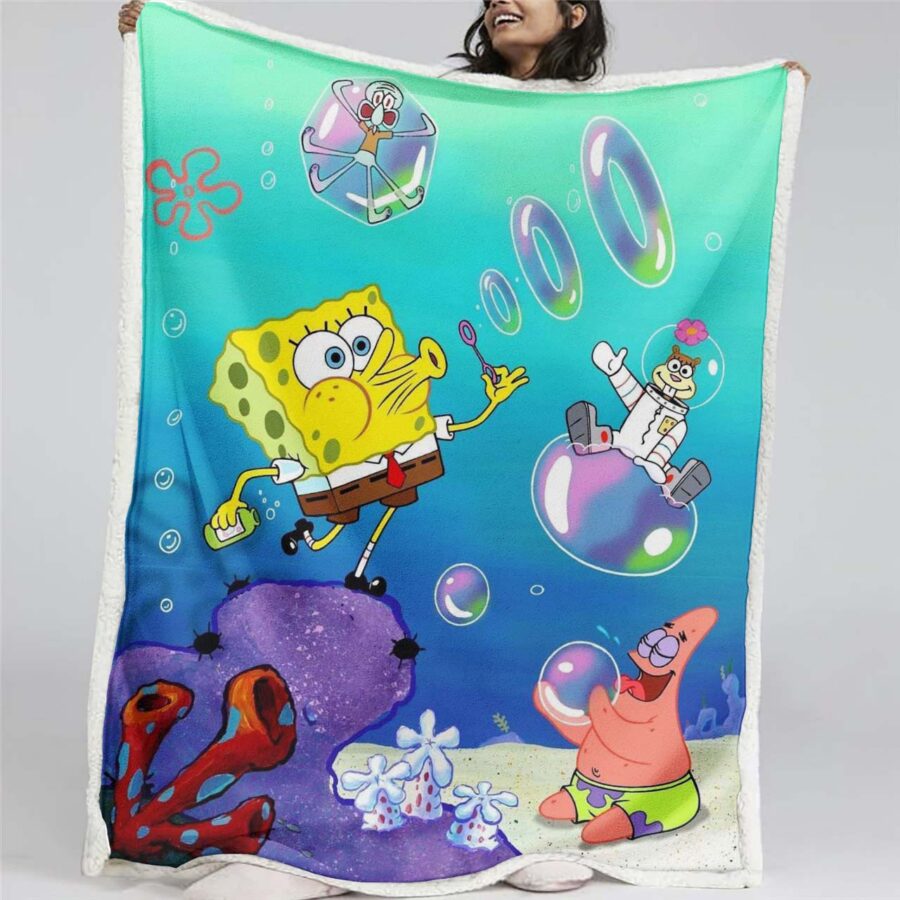 SpongeBob Schwammkopf und Patrick 02 Decke - Fleecedecke