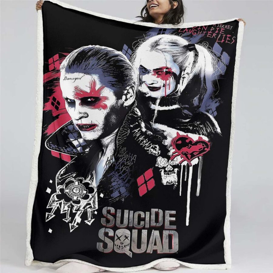 Joker und Harley Quinn 01 Decke - Fleecedecke