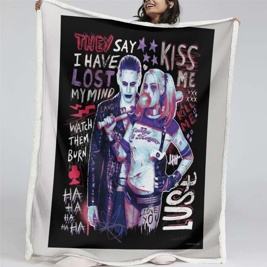 Joker und Harley Quinn 03 Decke - Fleecedecke