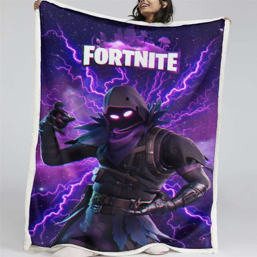 Der Rabe Fortnite Charakter 05 Decke - Fleecedecke