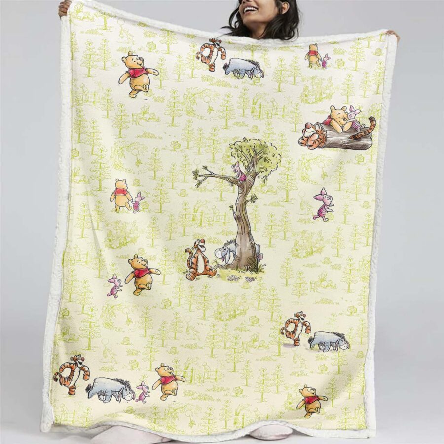 Winnie Pooh 05 Decke - Fleecedecke