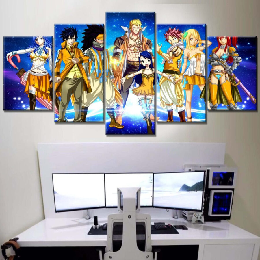 Fairy Tail Alle Charaktere 3 Leinwandbilder