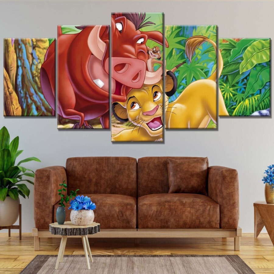 Simba König der Löwen 3 Leinwandbilder