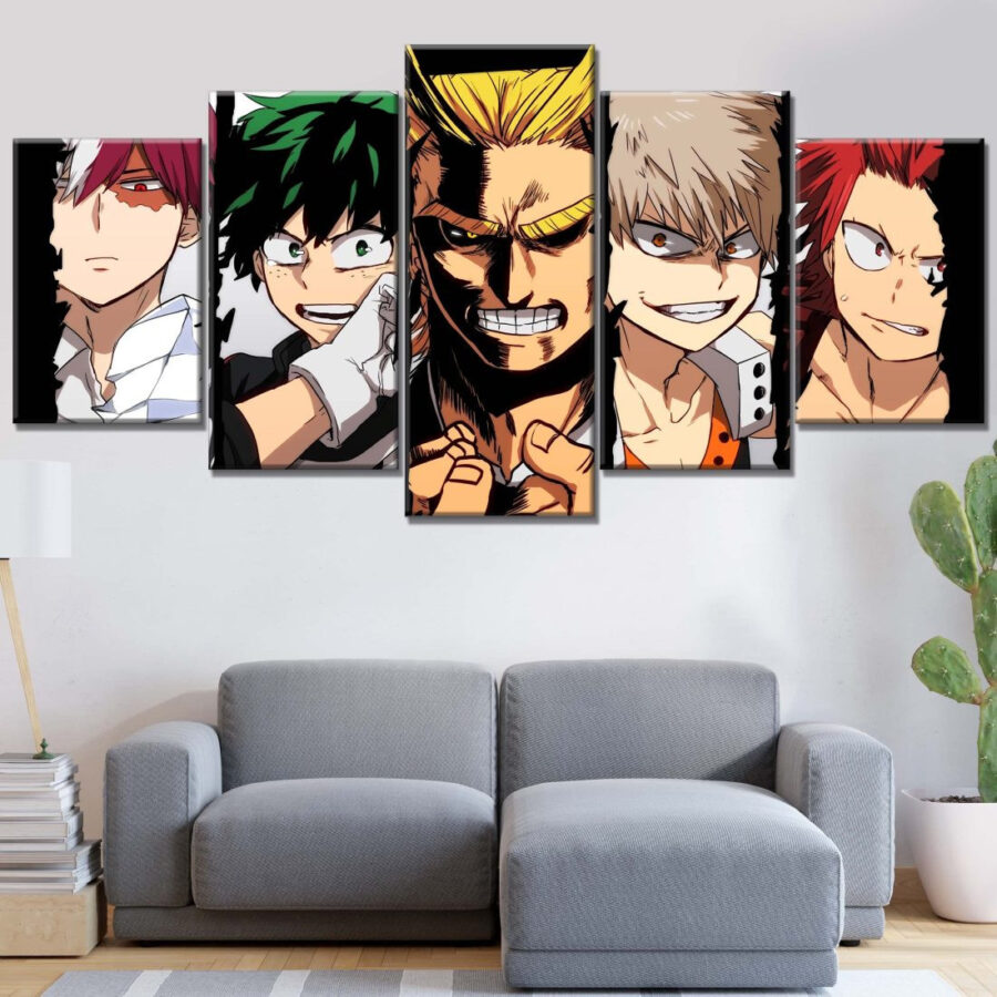My Hero Academia Alle Charaktere 3 Leinwandbilder