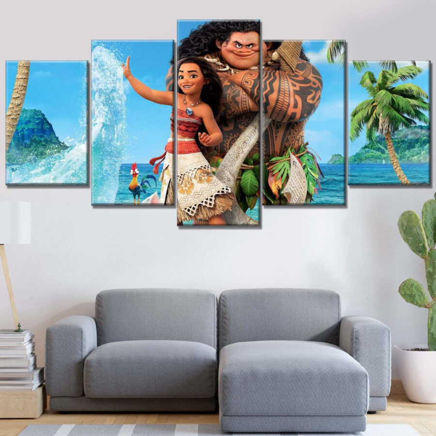Moana Alle Charaktere 14 Leinwandbilder