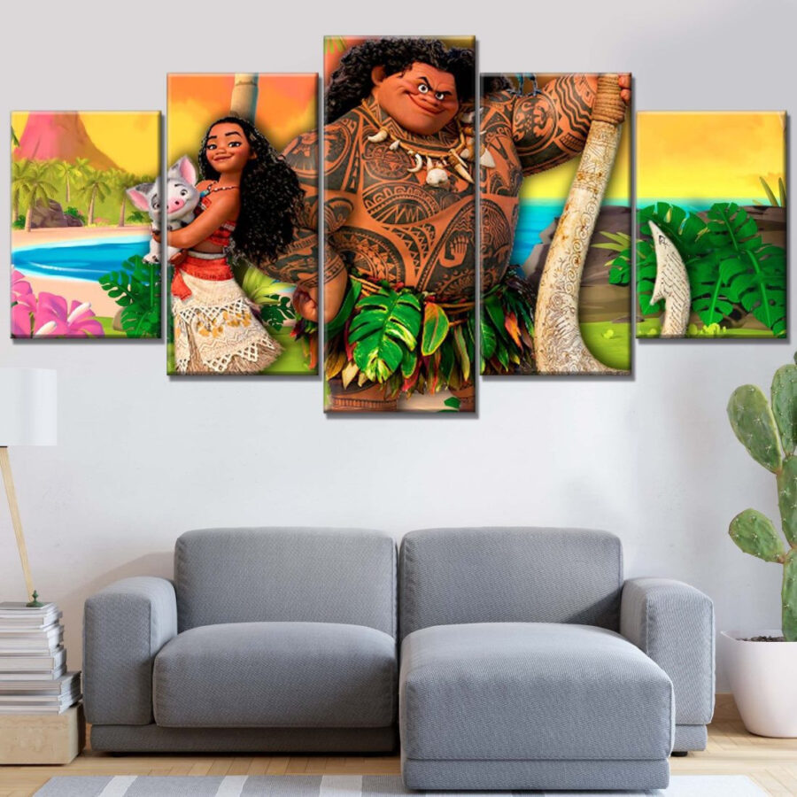 Moana Alle Charaktere 15 Leinwandbilder