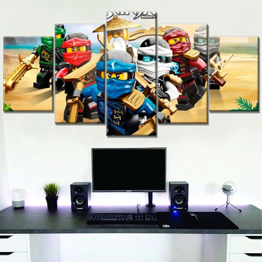 Ninjago Alle Charaktere 6 Leinwandbilder