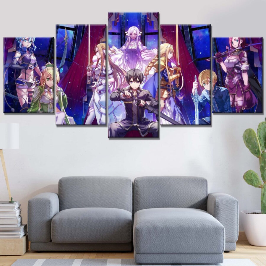 Sword Art Online Alle Charaktere 12 Leinwandbilder