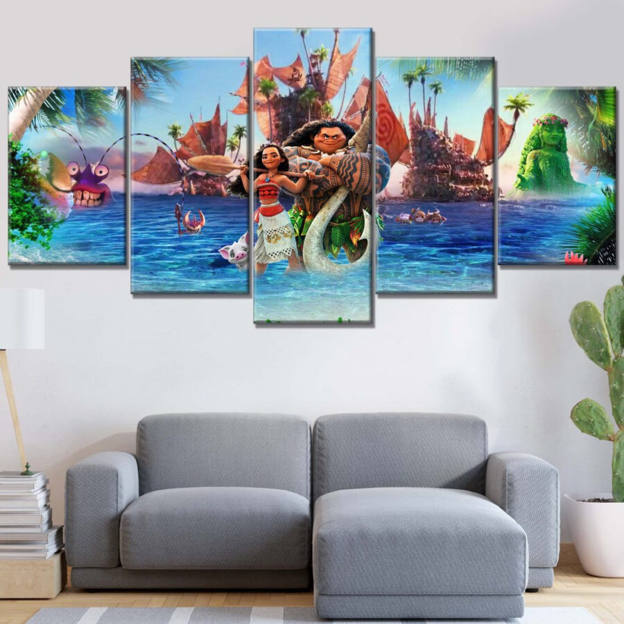 Moana Alle Charaktere 10 Leinwandbilder