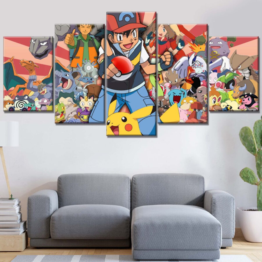 Pokemon Alle Charaktere 42 Leinwandbilder