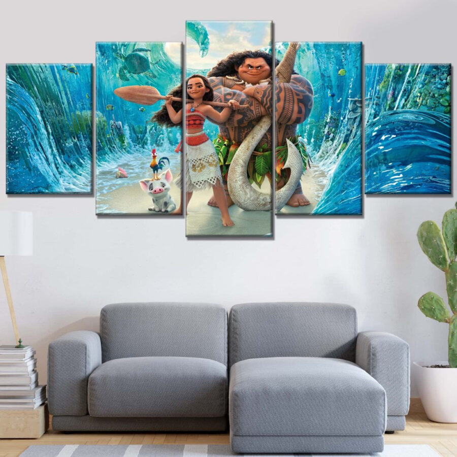 Moana Alle Charaktere 2 Leinwandbilder