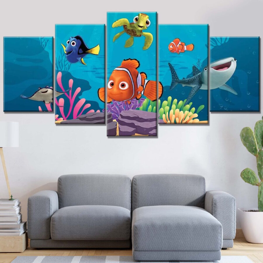 Findet Nemo Figuren 9 Leinwandbilder
