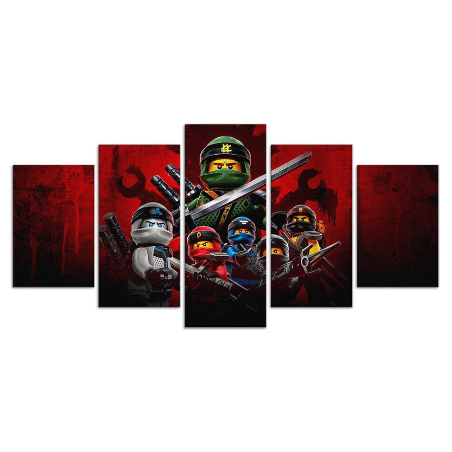 Ninjago Alle Charaktere Lloyd Kai Jay Nya Cole Zane Leinwandbilder