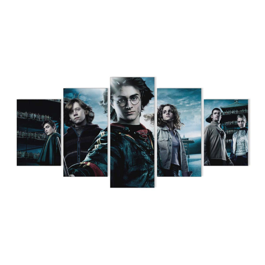 Harry Potter und seine Freunde Hermine Granger Ron Weasley 3 Leinwandbilder