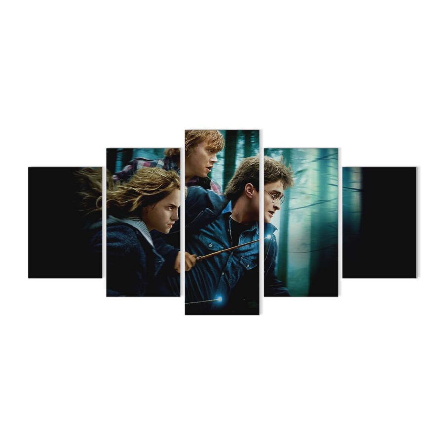 Harry Potter und seine Freunde Hermine Granger Ron Weasley 2 Leinwandbilder